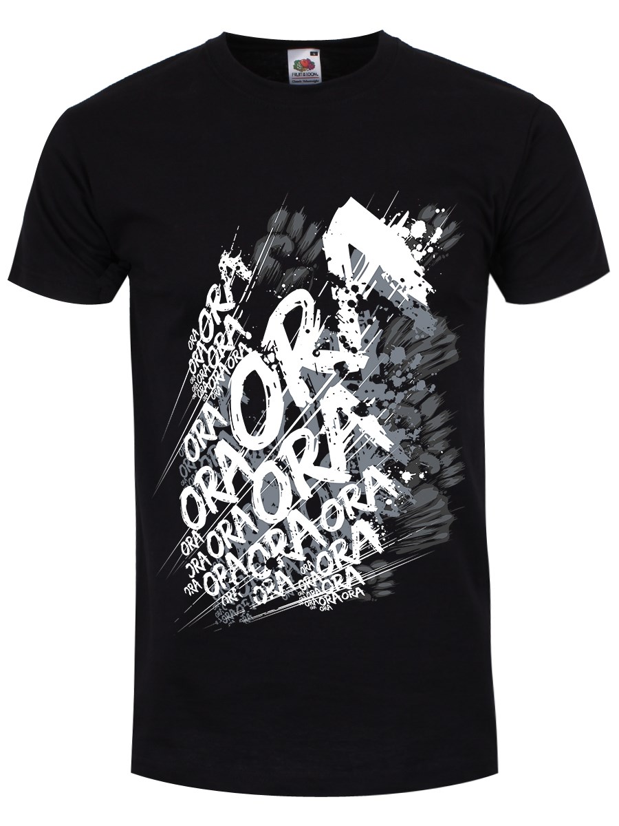 900x1200 Ora Ora Ora Men's Black T Shirt - Black T Shirt Drawing