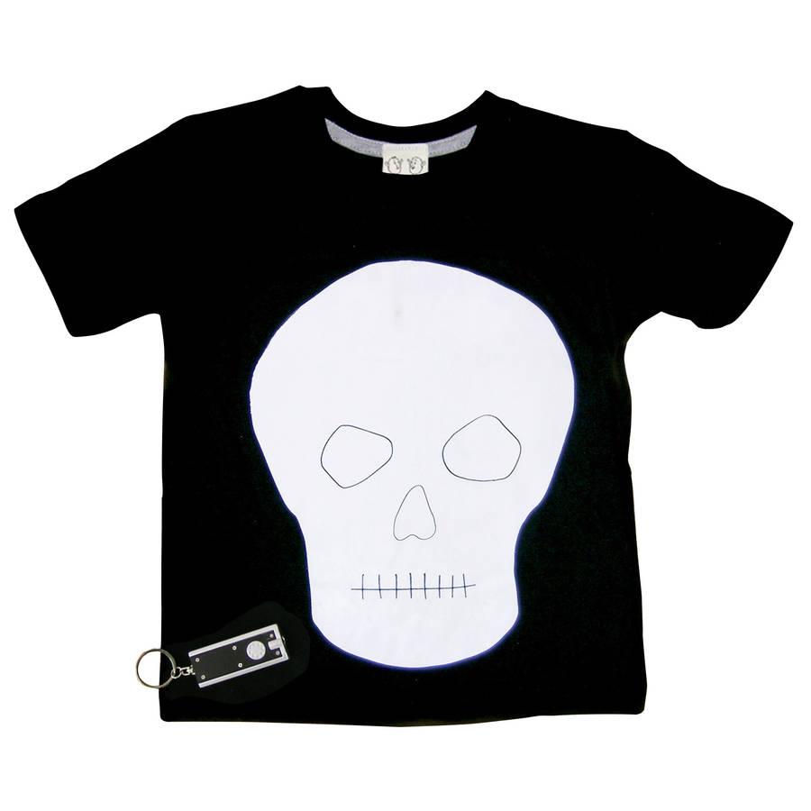 900x900 skull glow in the dark interactive t shirt sweatshirt - Black T Shirt Drawing