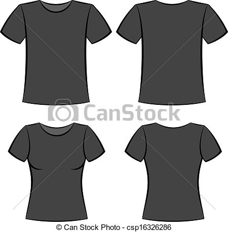 450x458 black t shirt black t shirt blank template vector illustration - Black T Shirt Drawing