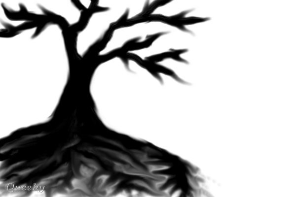 600x400 Black Tree A Still Life Speedpaint Drawing - Black Tree Drawing