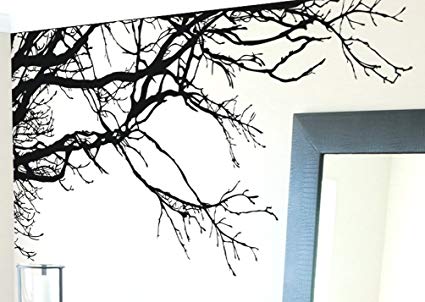 425x302 Large Tree Wall Decal Sticker - Black Tree Drawing
