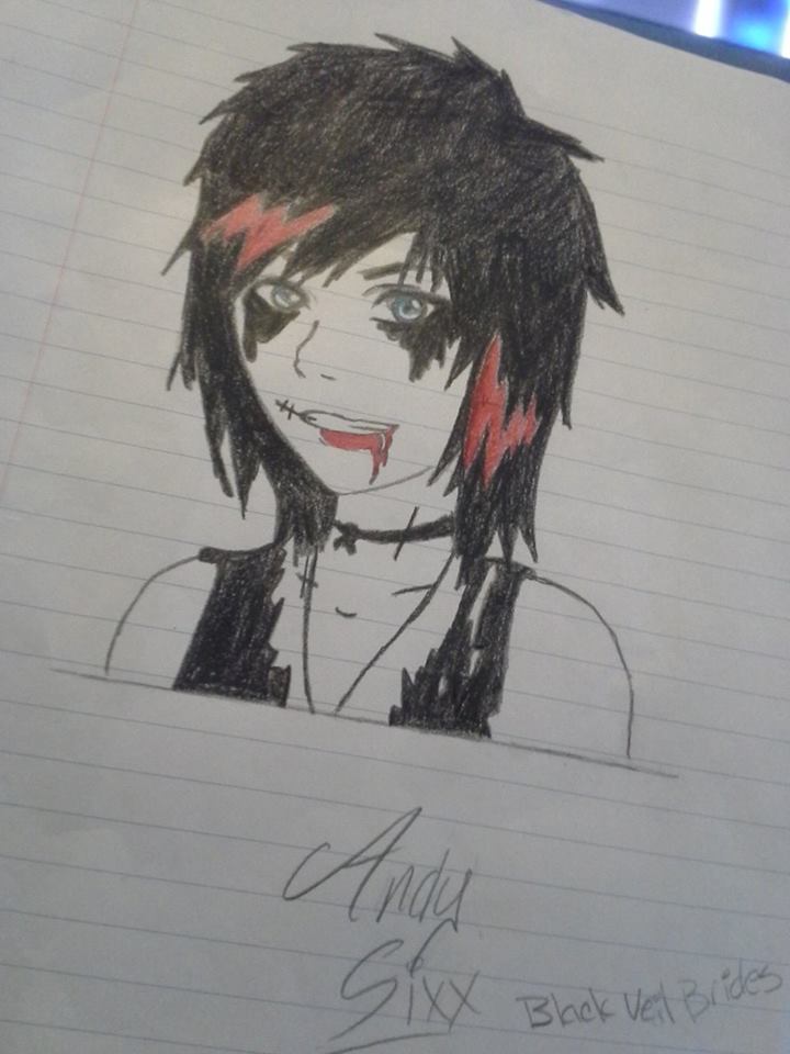 720x960 andy biersack from black veil brides drawing - Black Veil Brides Drawings