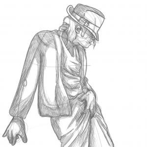 300x300 Unique Drawing Of A Ballerina Simple Ballerina Drawing Beautiful - Black White Drawing