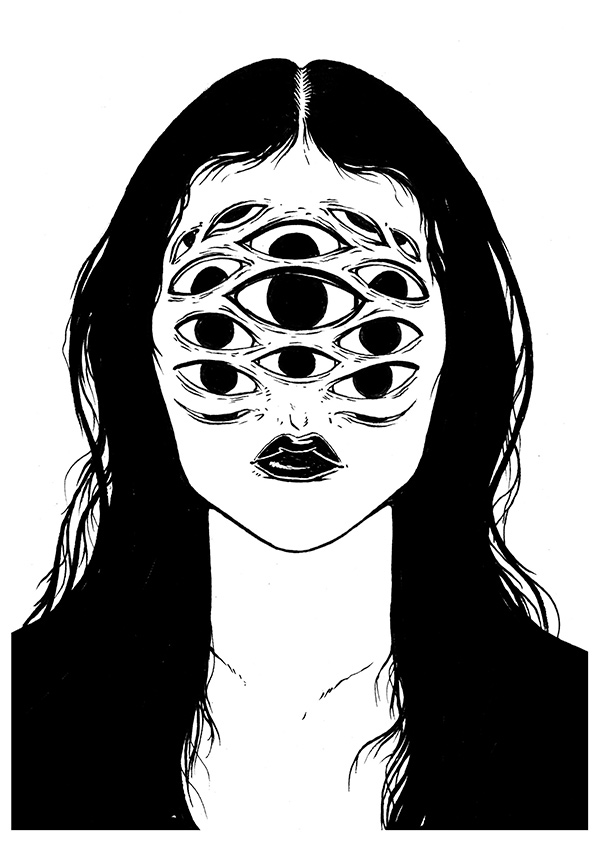 600x842 Black White Illustrations Archives Creative Gaga - Black White Drawing