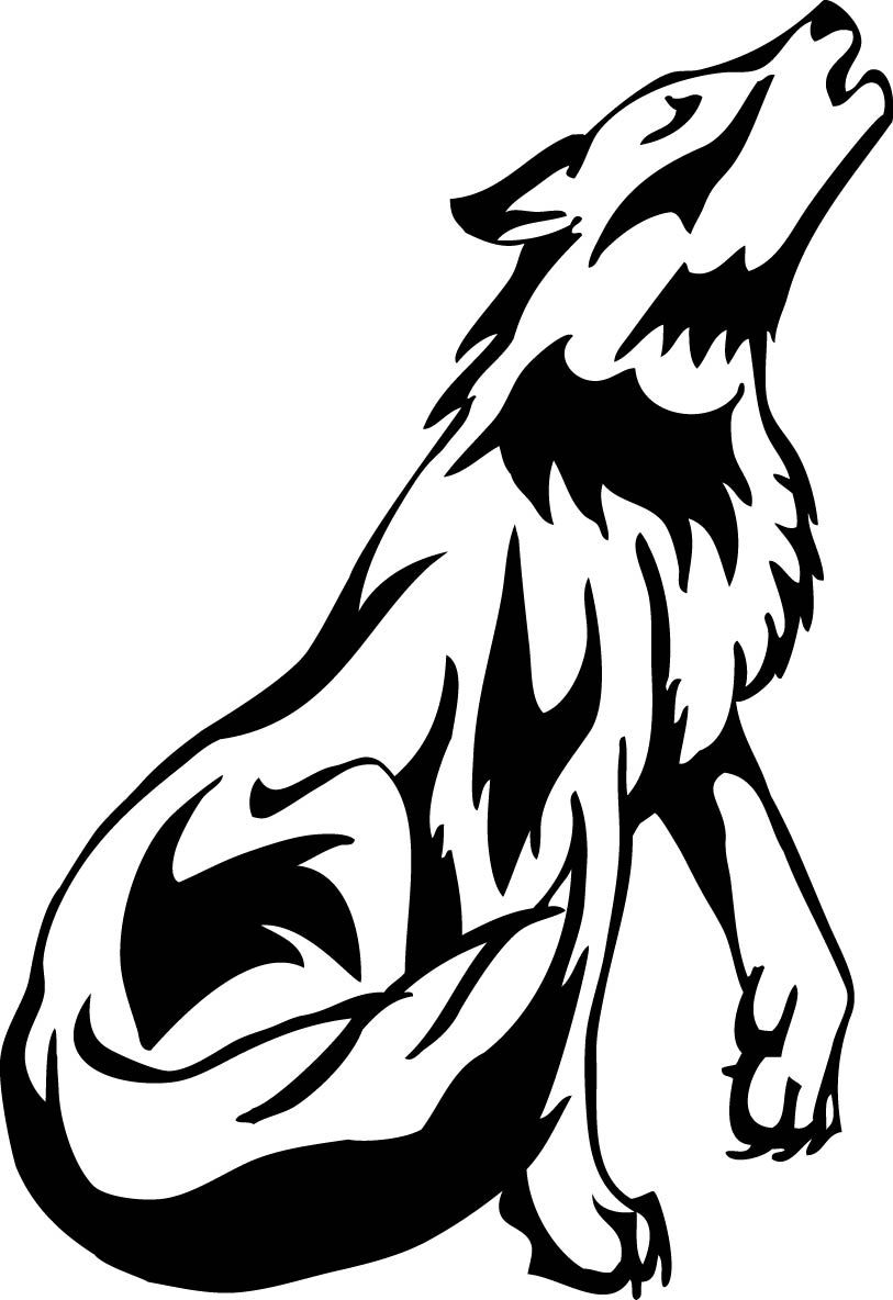 813x1184 Wolf Howling Drawing Clipart Best Wolf Tattoo Ideas - Black Wolf Drawing