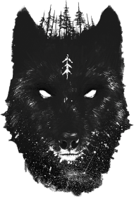 190x279 Black Wolf Things I Love - Black Wolf Drawing