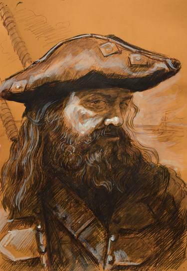 375x543 blackbeard drawing - Blackbeard Drawing