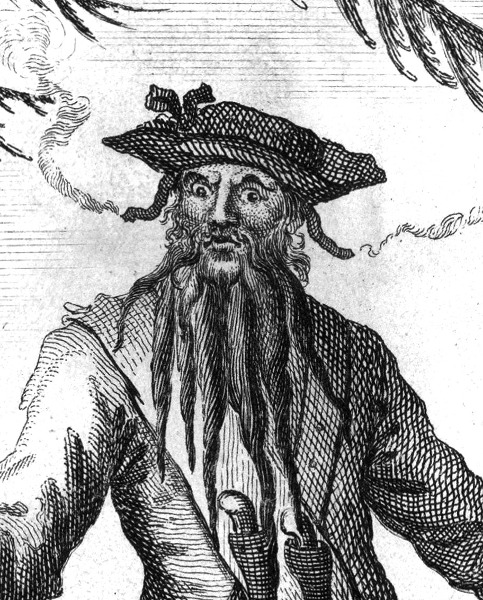 483x600 blackbeard the pirate - Blackbeard Drawing