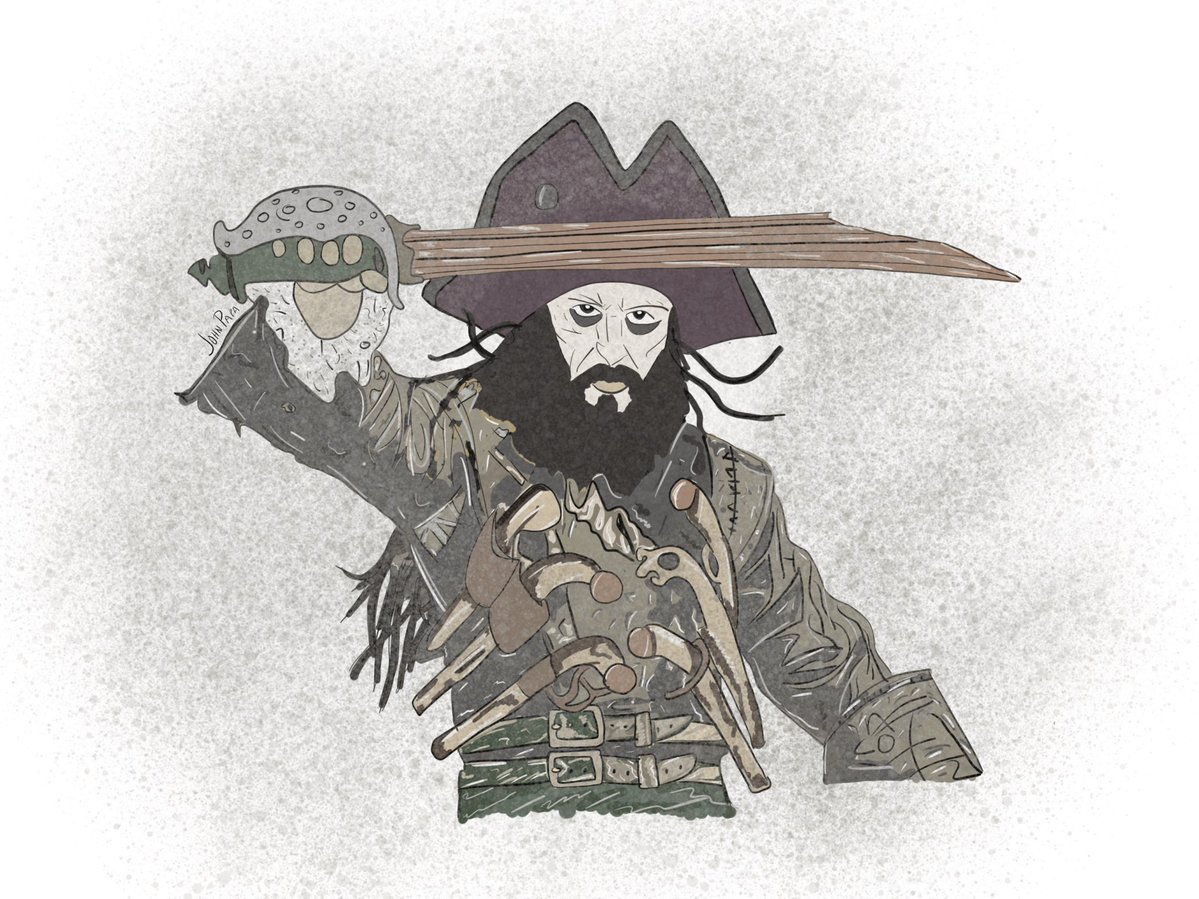 1199x899 john papa on twitter blackbeard in the mist had fun tidying up - Blackbeard Drawing