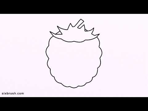 480x360 k how to draw blackberry for kids step - Blackberry Drawing