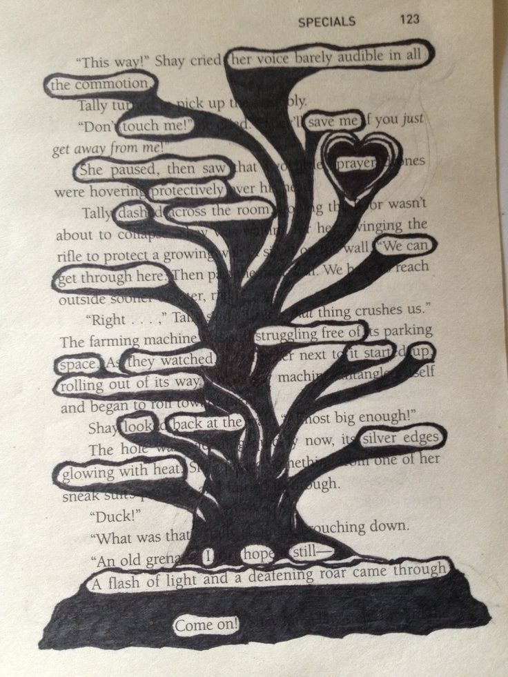 736x981 black out poetry drawing school - Blackout Drawing