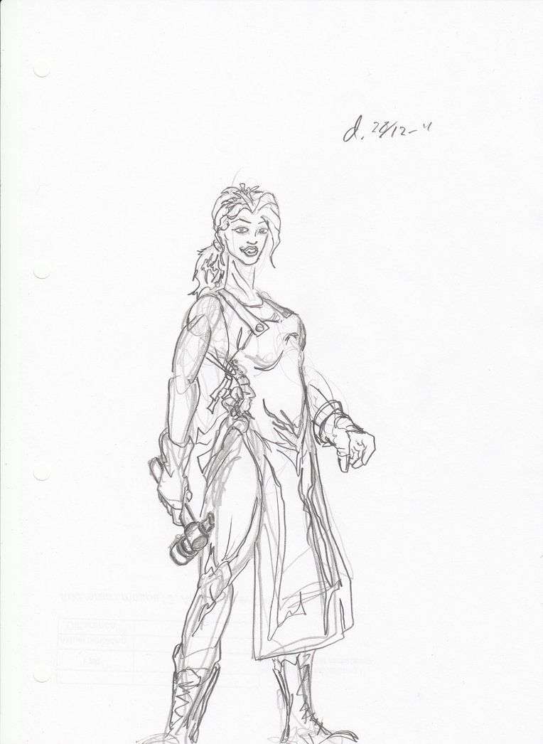 764x1046 Old Drawing Of Western Female Blacksmith - Blacksmith Drawing