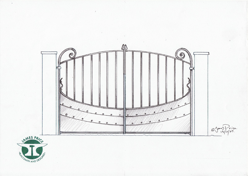 800x566 Crabtree Drawing Entrance Gates Portfolio Blacksmith Sussex James - Blacksmith Drawing