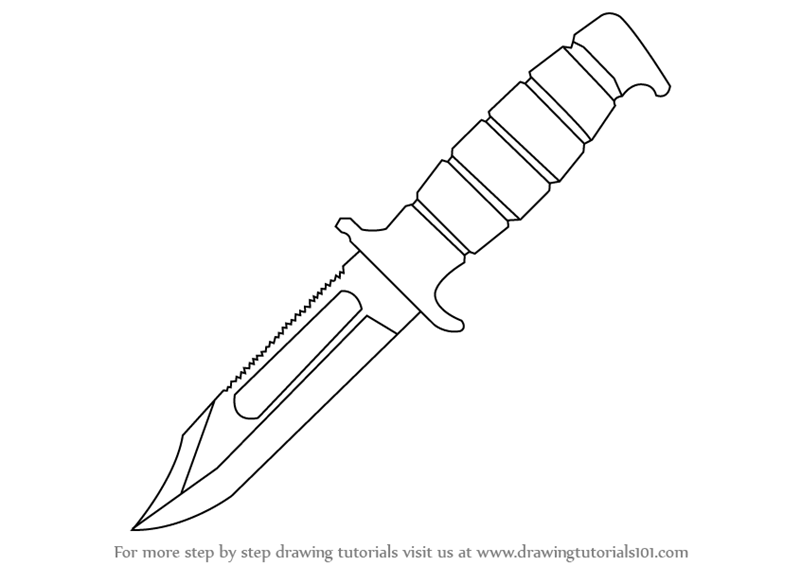 800x566 Learn How To Draw A Hunting Knife - Blade Drawing