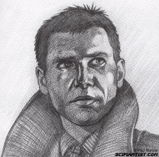 508x500 Deckard Sketch - Blade Runner Drawing