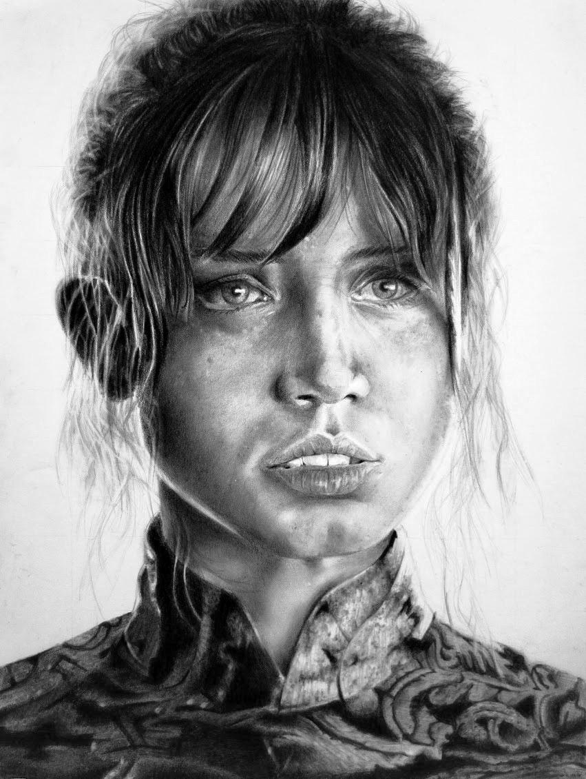 851x1130 My Drawing Of Joi From Bladerunner Drawing - Blade Runner Drawing