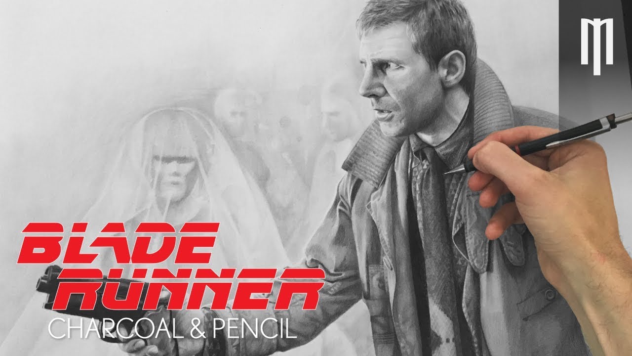 1280x720 realistic pencil drawing harrison ford blade runner - Blade Runner Drawing
