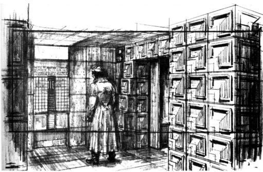 512x334 the art of blade runner original matte paintings and sketches - Blade Runner Drawing