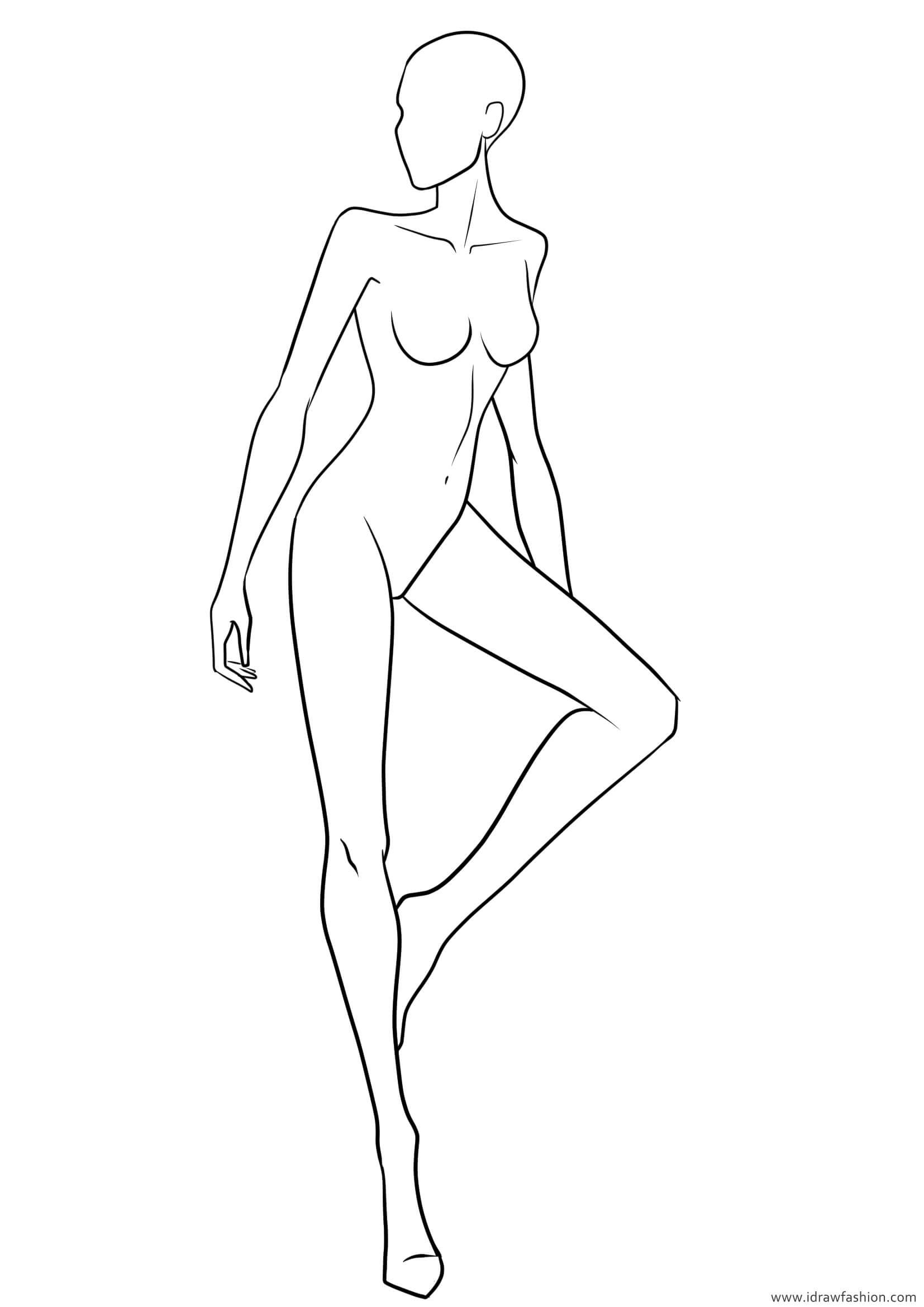 Download Free Fashion Templates I Draw Fashion - Blank Body Drawing. 
