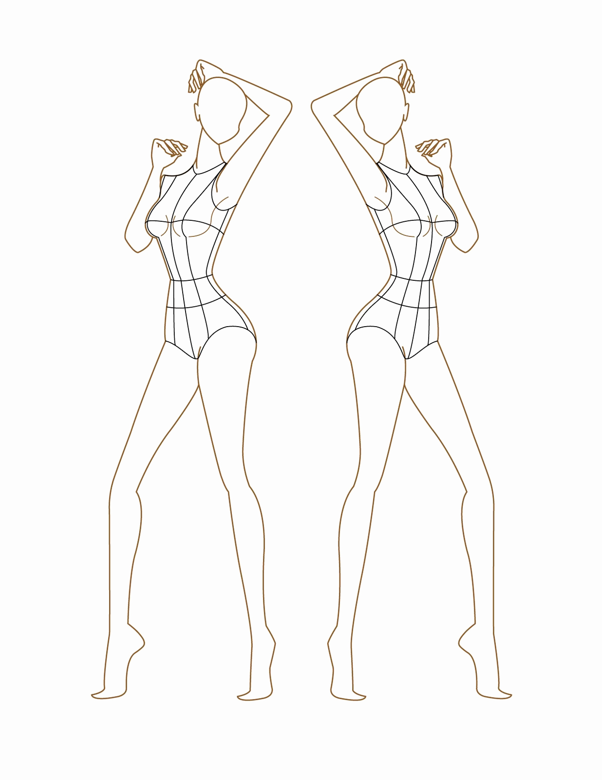1236x1600 female body drawing template unique blank female figure templates - Blank Body Drawing