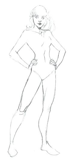 236x540 human figure template drawing gestures - Blank Body Drawing