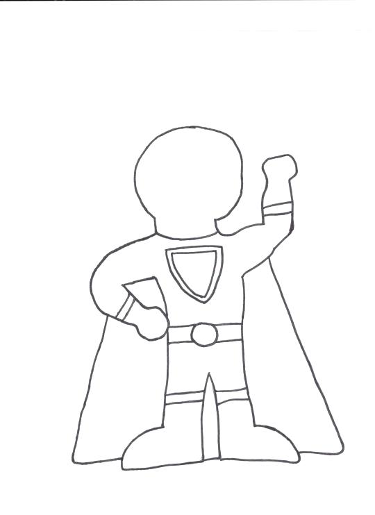 540x742 Person Template Superhero Drawing Outline At Com Free For Personal - Blank Body Drawing