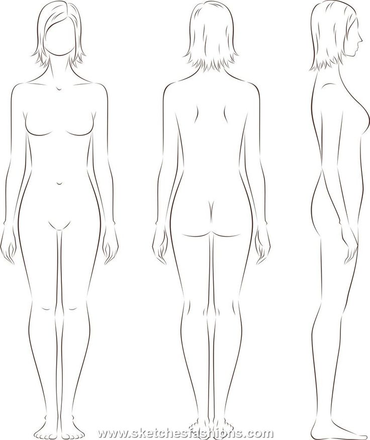 736x874 female blank body templates - Blank Body Drawing