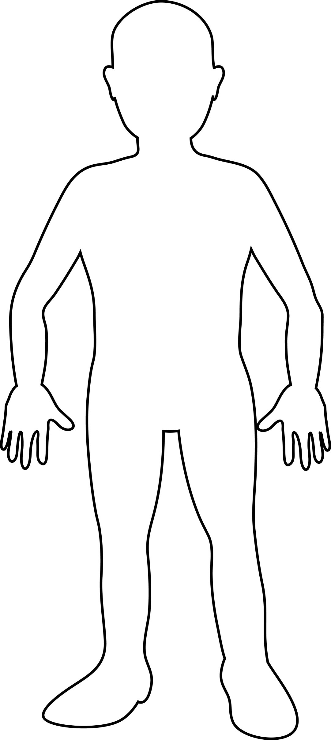 1081x2418 blank body drawing blank body clipart - Blank Body Drawing