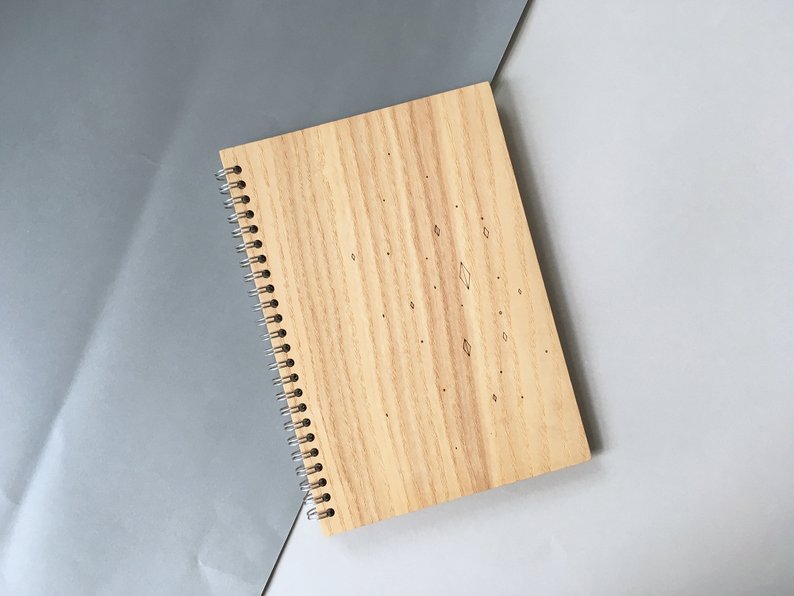794x596 natural wood notebook size ash small sketchbook blank book etsy - Blank Drawing Book