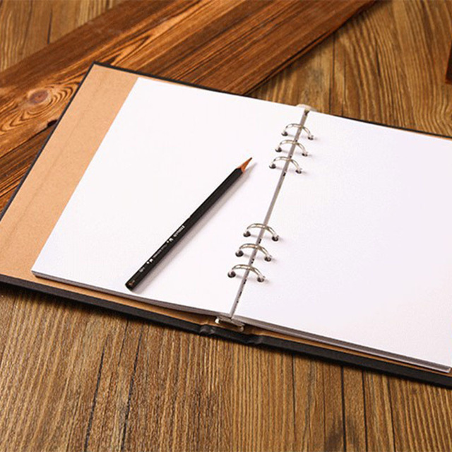 640x640 blank spiral notebook paper sheets sketchbook diary drawing - Blank Drawing Book