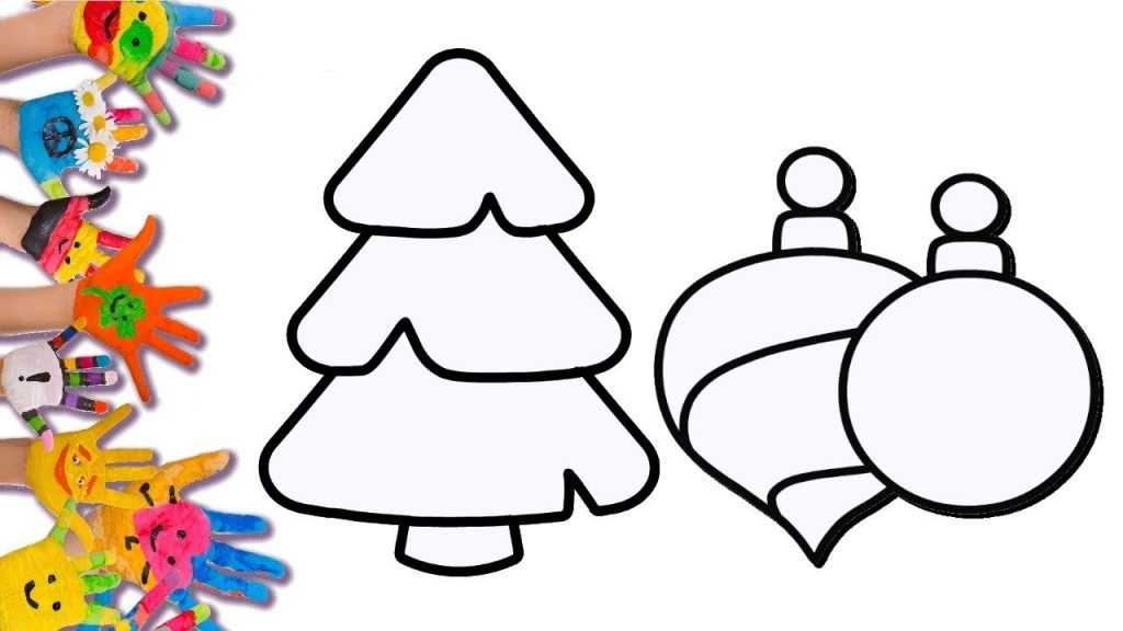 1024x576 Coloring Pages Glitter Christmas Treering And Drawing For Kids - Blank Drawing For Kids