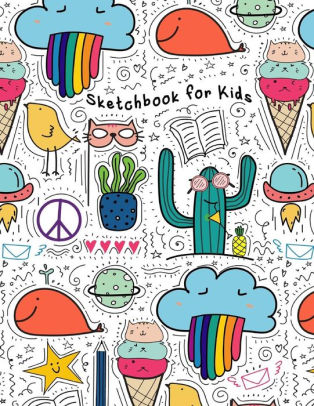 314x406 Sketchbook For Kids Hand Drawn Doodle Cover, Blank Paper - Blank Drawing Page