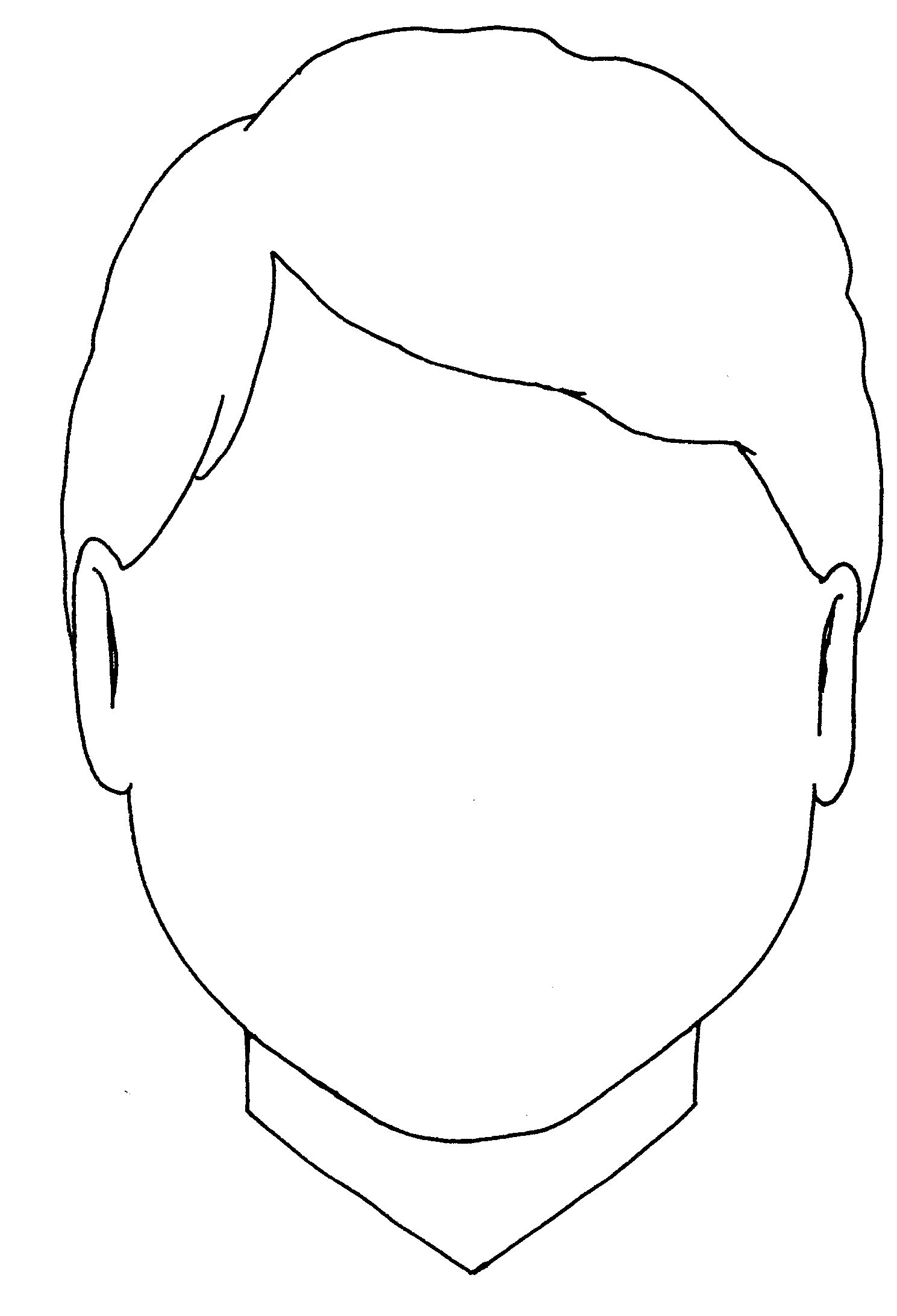 1489x2184 Blank Boy Face Colouring Coloring Pages - Blank Drawing Page