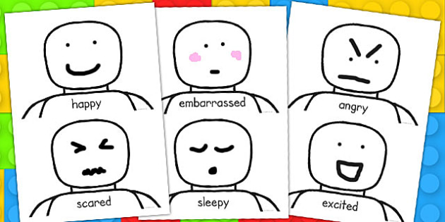 630x315 toy character face drawing emotions worksheet - Blank Face Drawing