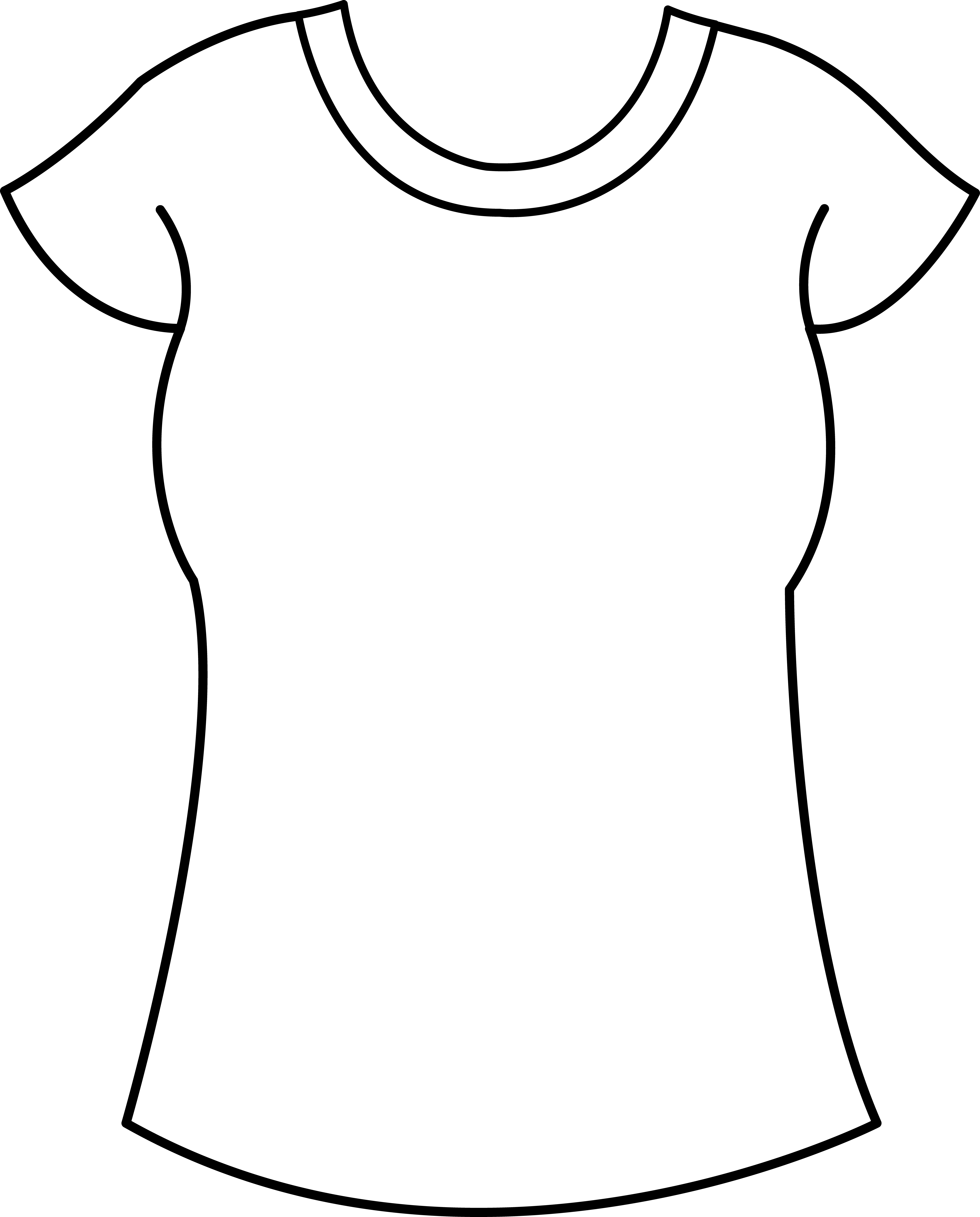 6683x8296 Shirts Drawing Back Front Transparent Png Clipart Free Download - Blank T Shirt Drawing