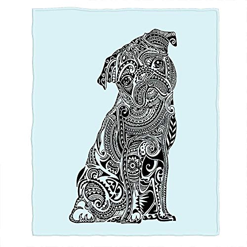 500x500 moslion soft cozy throw blanket pug dog art drawing fuzzy warm - Blanket Drawing