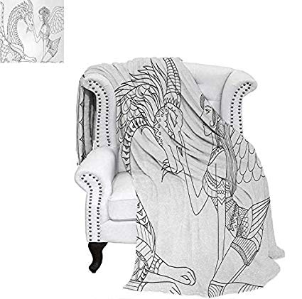 425x421 super soft lightweight blanket drawing of a fairy - Blanket Drawing