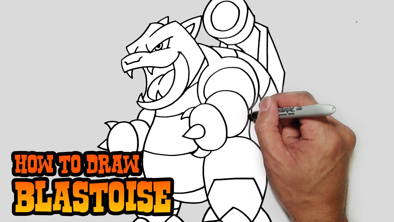 1280x720 How To Draw Blastoise Pokemon - Blastoise Drawing