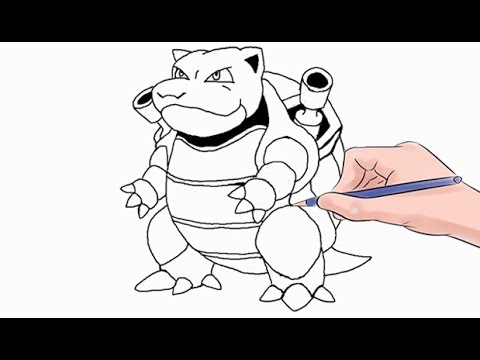 480x360 How To Draw The Pokemon Blastoise Easy Step - Blastoise Drawing