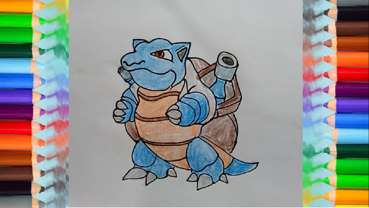 1280x720 How To Draw Blastoise From Pokemon - Blastoise Drawing