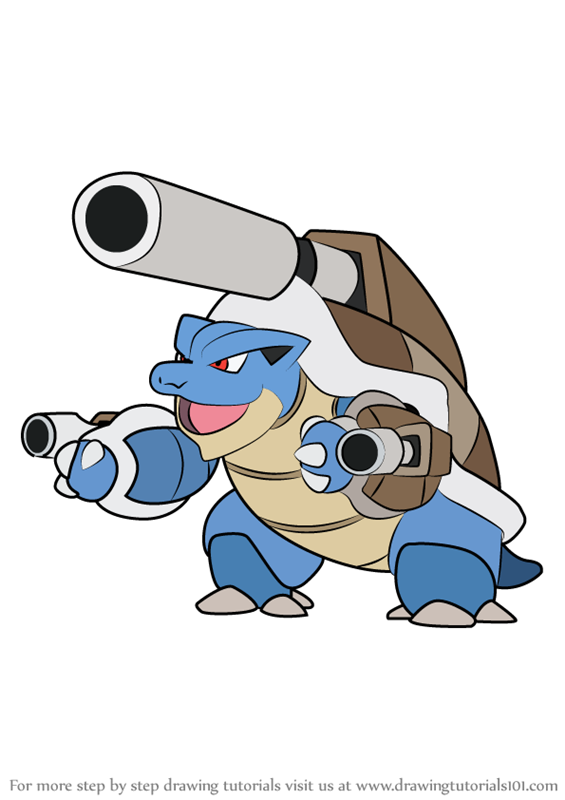 565x800 Learn How To Draw Mega Blastoise From Pokemon - Blastoise Drawing