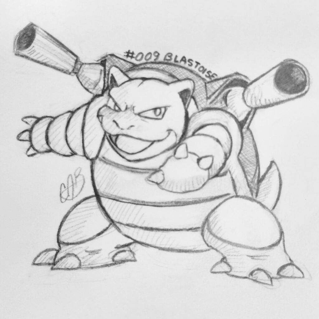 1024x1024 Draw All - Blastoise Drawing