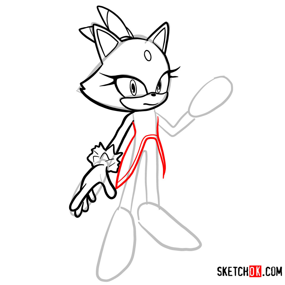 1200x1200 how to draw blaze the cat sonic the hedgehog - Blaze Drawing