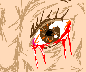 300x250 close up of a bleeding eye drawing - Bleeding Eye Drawing