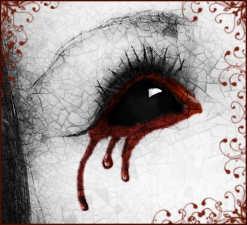 500x456 Pics For Gt Eyes Crying Blood Drawing Creepy!!!! Crying Blood - Bleeding Eye Drawing