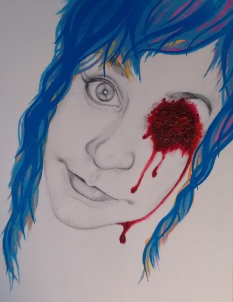 463x600 Blood - Bleeding Eye Drawing
