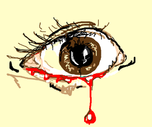 300x250 a bleeding eye drawing - Bleeding Eye Drawing