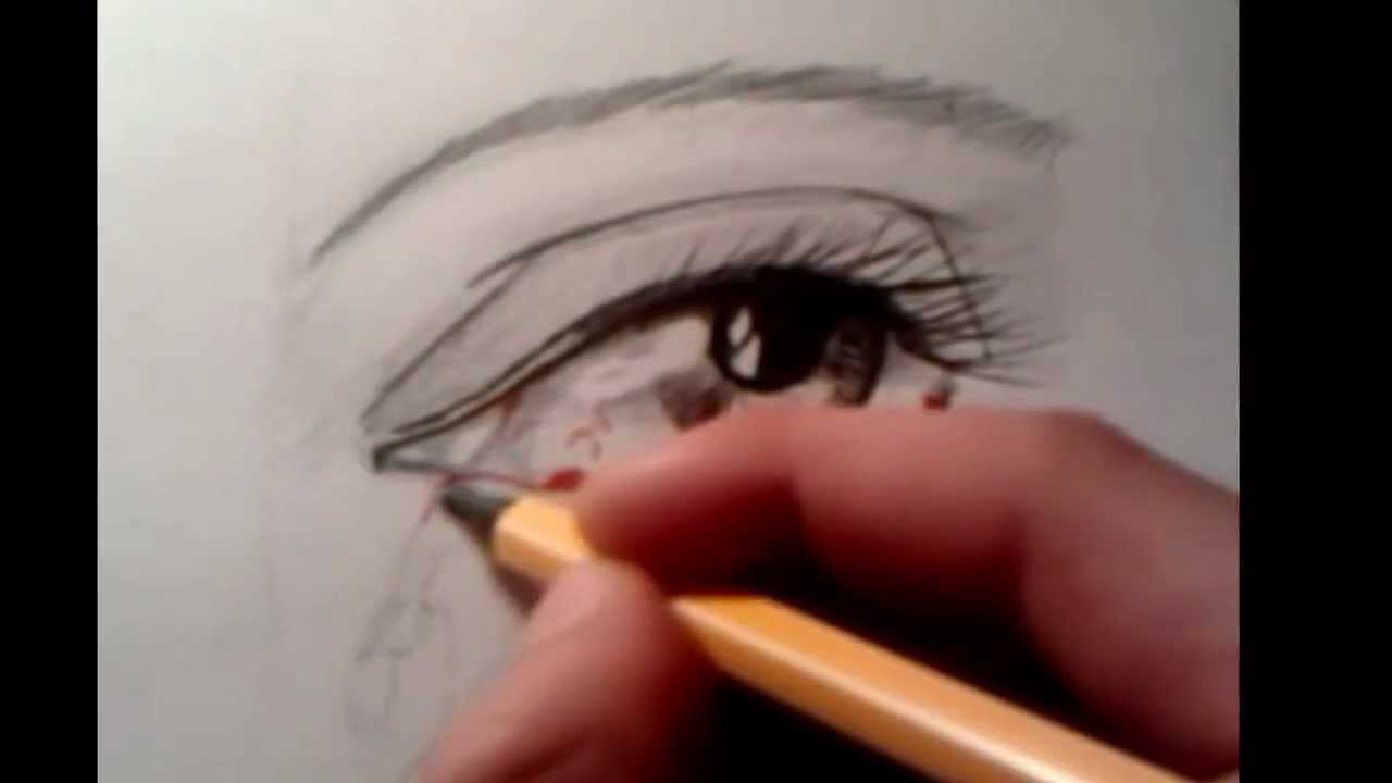 1280x720 bleeding eye, speed drawing - Bleeding Eye Drawing
