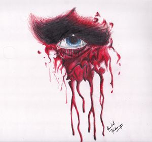 300x280 bleeding eye - Bleeding Eye Drawing
