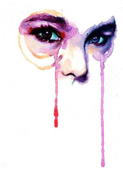 421x600 bleeding eyes eyes in illustration art, graphic design - Bleeding Eye Drawing